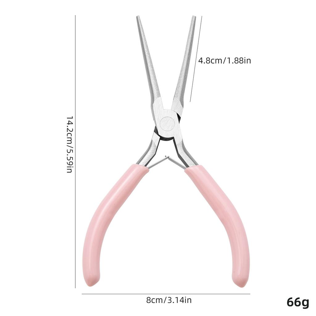 Nail Clips Acrylic Gel Extension Quick Building Shaping Tweezers Pink Design Stainless Steel Manicure Pinching Tools
