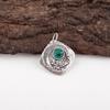 Green Emerald Gemstone Pendant Jewelry, Handmade Gorgeous Silver Pendant , 925 Sterling Silver Jewelry For Wedding Gift