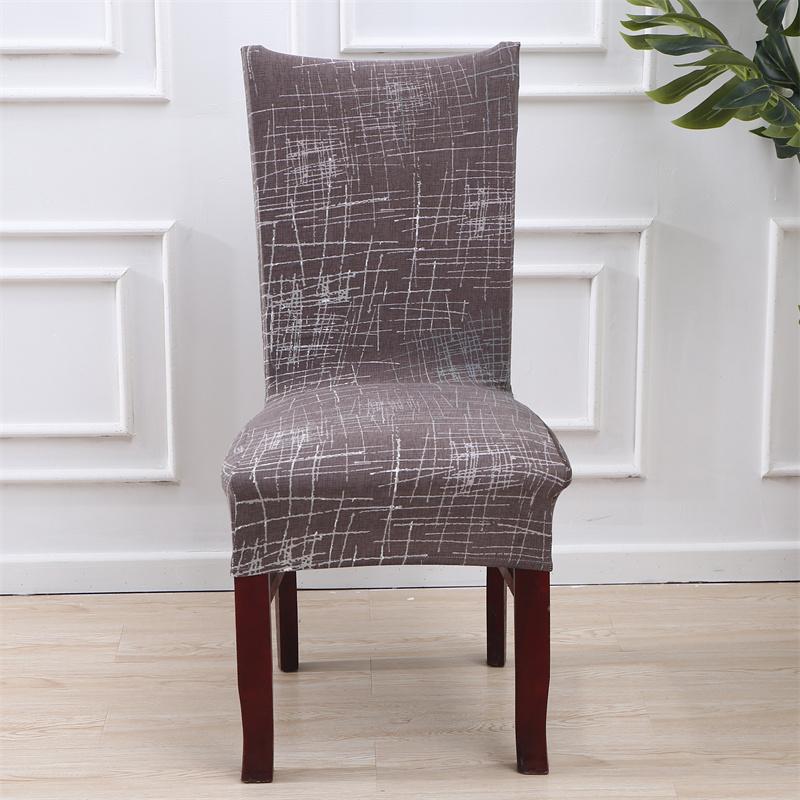 1Pc Elastic Dining Chair Cover Geometric Slipcovers Chair Case Stretch Seat Cover For Wedding El Banquet Living Room