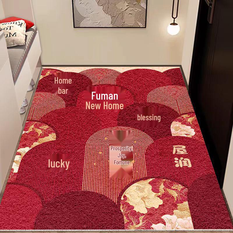 Chinese Style Loop Pile Doormat - Dirt-Resistant, Mud-Wiping, Non-Slip, Easy-to-Clean Entrance Mat for Hallway