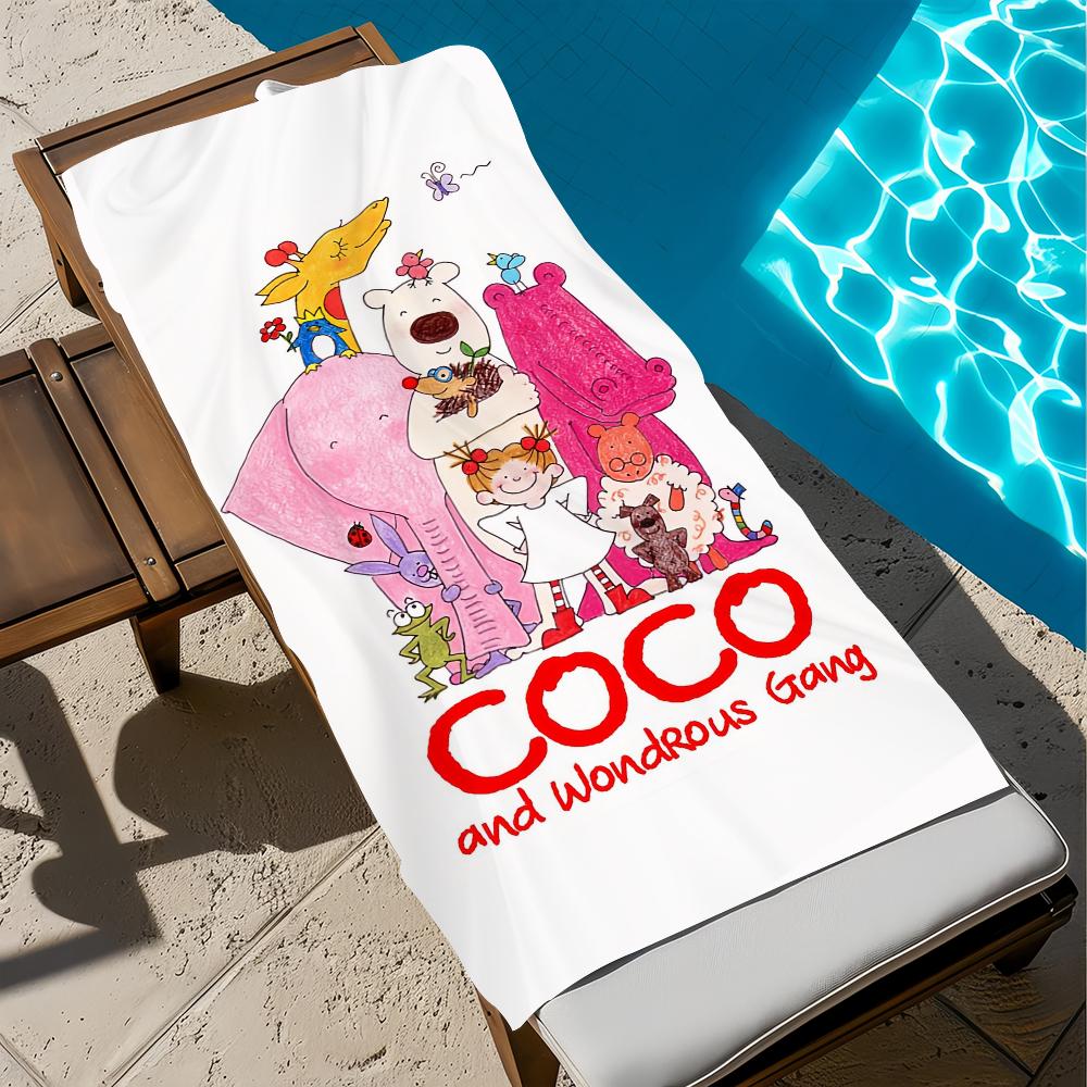 Cartoon CoCo cute Towel Beach Quick Dry Soft Pool Towels Gift for Travel Gym Shower Camping sports STJ40x70CM