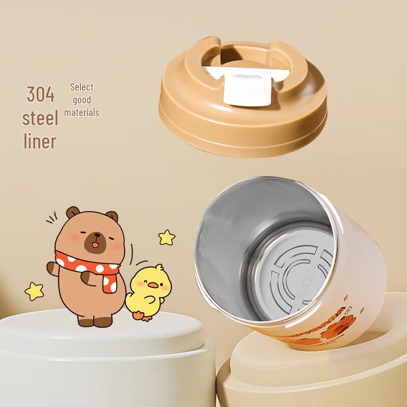 HDST Capybara Cartoon Kids Insulated Water Bottle