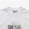 Ganni T4060 151 Cat Logo Print Women S Short Sleeve Tee