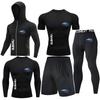 SUBARU Running Gym Muscle Men's Five Piece Set Basketball Sports Tight Clothes Men's Training Base Shirt Multi piece Set vsd8