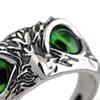 Eye Owl Rings Animal Open Ring Statement for Men Women Teen Boys Girls