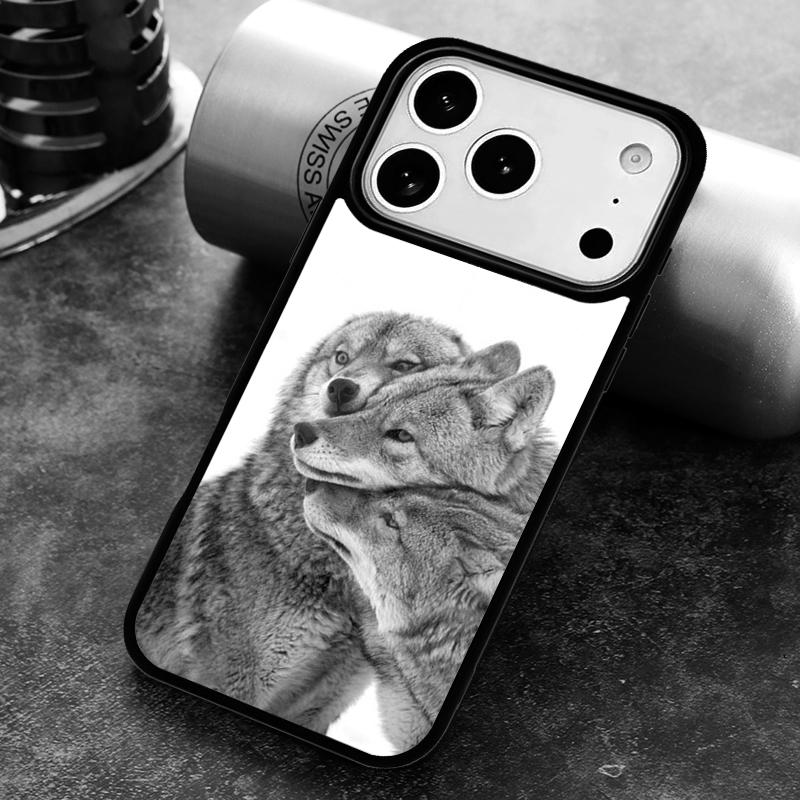 Howl of A Wolf Under The Moon pattern Phone Case for iPhone 17 16 15 Pro Max Air 14 13 12 11 Plus Shockproof Cover