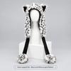 Thick Velvet Lined Ear Warmer Hat Snow Leopard Print Winter Head Hat  Ladies Women