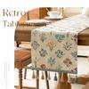 Neuer Amerikanischer Retro Tischläufer Blume 33x183 cm Sideboard Abdeckung Polyester Pastorale Stil Tisch Staubschutz Neujahr