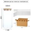 16oz Mason Jar with Bamboo Lid & Straw - 500ml Glass Beverage Cup
