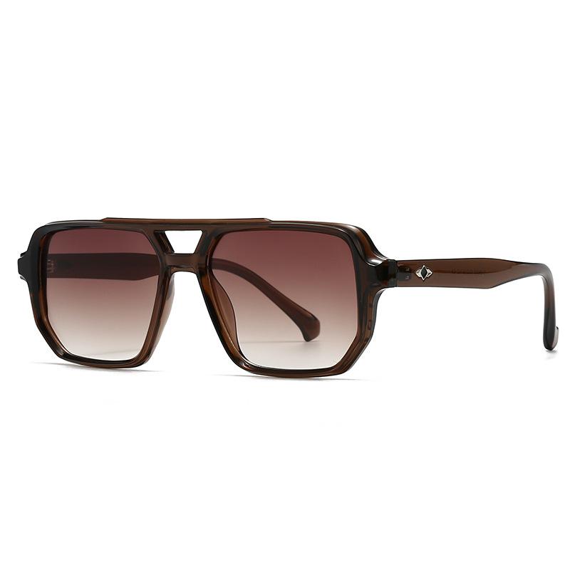 High Quality Retro High End Designer Style Edgy Punk Trendy Oversized Square Shaped Female For Both Male Sun Glasses Top