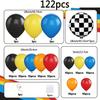 Popular 122 Pcs Racing Balloon Kit with Orange Black Blue Red Yellow Balloons for Decorating Diverse Party Occasions