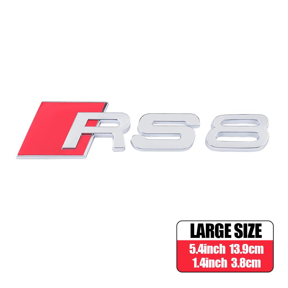 RS3 RS4 RS5 RS6 RS7 RS8 Logo Car ABS Emblem Body Tail Trunk Decoration Sticker Accessories For Audi A1 A2 A3 A4 A5 A6 A7 A8 RS S