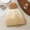 Autumn and Winter Windproof Thickened Thick Thread Wool Hat Knitted Hat Jacquard Warm Ear Hat Women's Outdoor Travel
