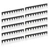 10Pcs 25A Jumper Block Terminal Strips Insulated TB Barrier Strip Fork Type Terminal Stripe Strips Black TB 2510
