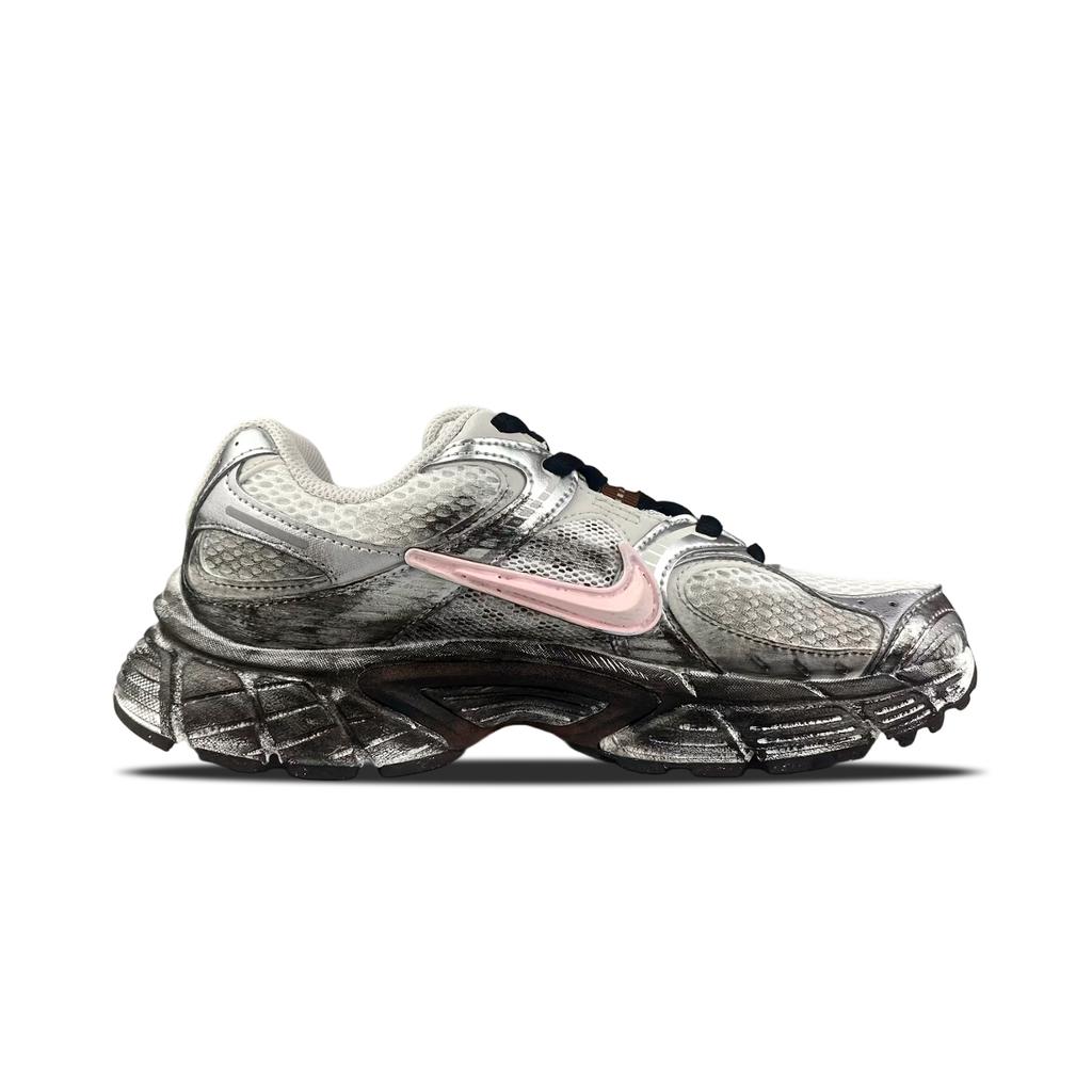 Nike V5 RNR Abriebfest Atmungsaktiv Abriebfest Atmungsaktiv Niedrige Laufschuhe Damen Silber Rosa HQ7901-102(Team401-LD)