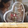 2D Flat, Heart-Shaped Acrylic Desktop Decor Plaque, Floral Design, Home Decor Plaque Hanging Wall Art Decorative Garden Decoration for Room Door Signs