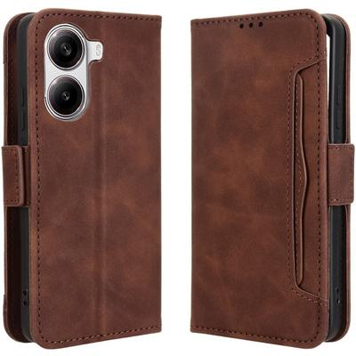 Flip Case for Xiaomi Poco X7 Pro 5G, Card Slot, Brown
