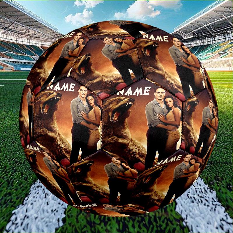 Custom Name Personalized Twilight Print Size 5 Soccer Ball Training & Match Football, for Team, Kicking, Gift for Football