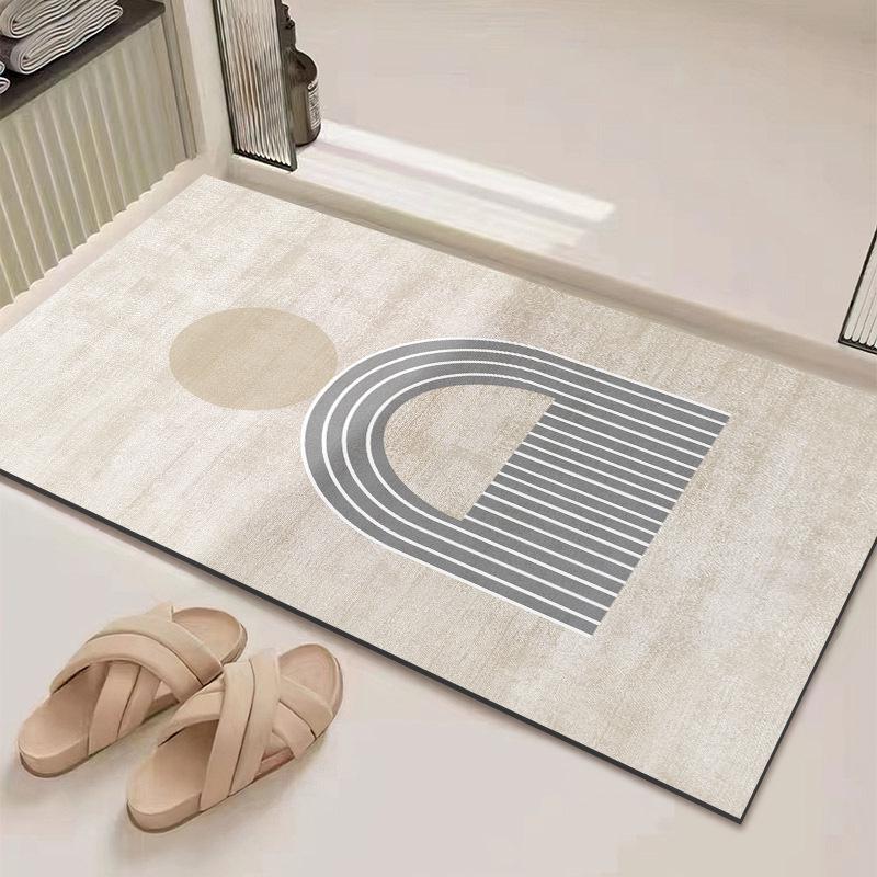 Quick-Dry Diatom Mud Bathroom Mat - Absorbent, Anti-Slip, Soft Foot Mat for Toilet & Entrance
