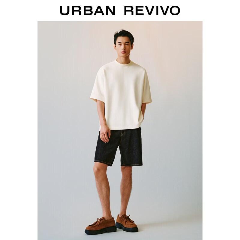 UR Men s Retro Contrast Stitch Denim Shorts 31
