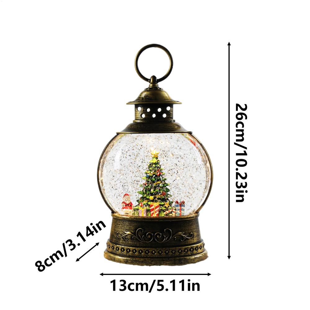 

Musical Christmas Snow Globe USB and Battery Powered Seasonal Decoration Glittering Musical Snow Globe for Family Indoor Holiday