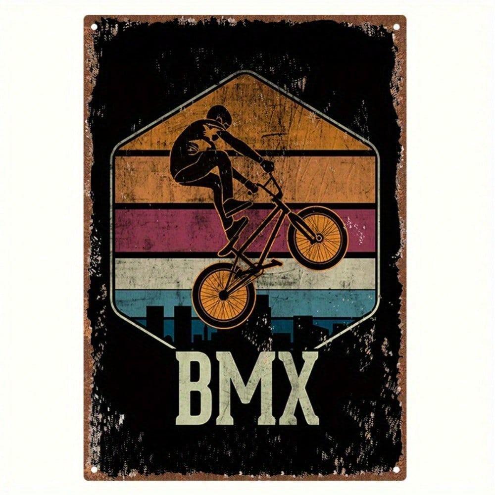 Vintage BMX Bicycle Metal Tin Sign Retro Garage Wall Decor Poster