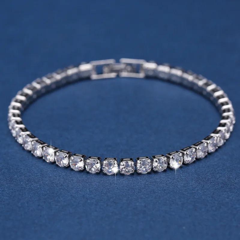 Luxurious Colorful Crystal Chain Bracelet For Women Personalized Daily Accessory Party Jewelry Birthday Anniversary Gift