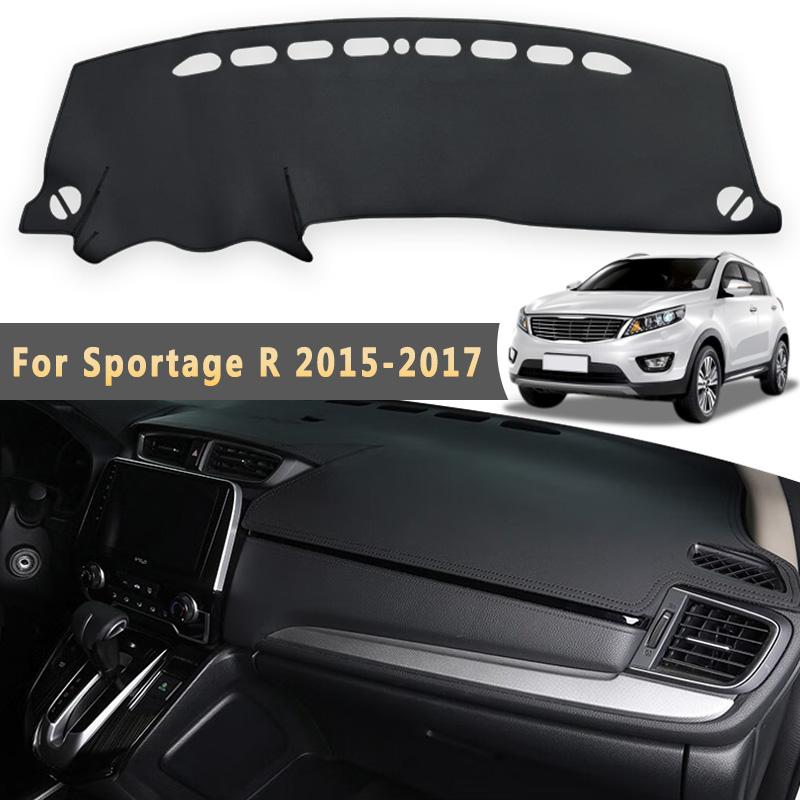 

Накладка на панель приборов для Kia Sportage R 2017 2016 2015 2014 2013 2012 2011 Автомобильные коврики Солнцезащитная накладка Аксессуары для панели LHD Black