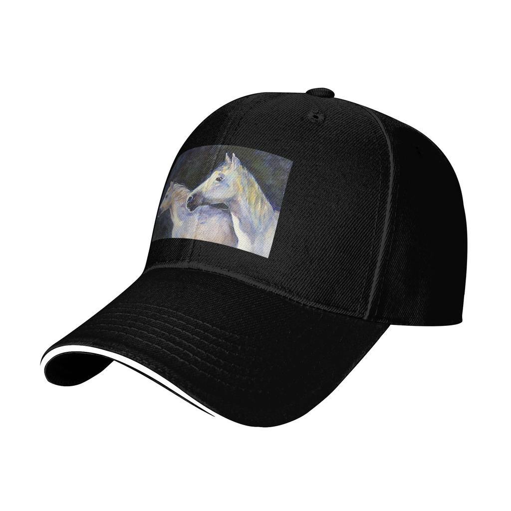 Double Horse Portrait Design Cap Casual Baseball Caps Adjustable Hat Hip Hop Summer Unisex Baseball Hats Customizable