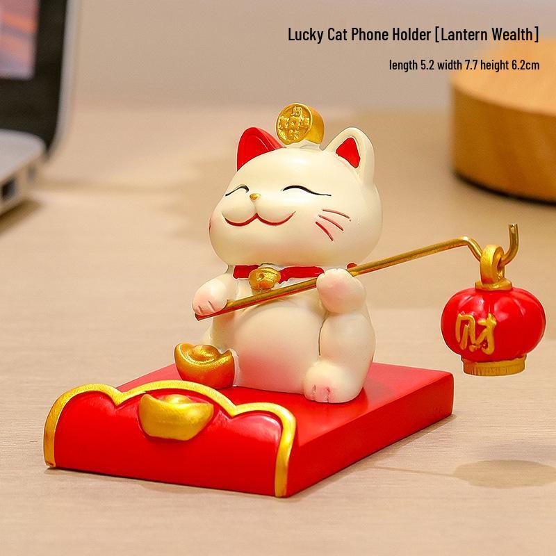 Adorable Kitten Phone Stand: Cute, Relaxing Office Gift for Girls