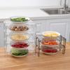 There Are Multiple Layers of Bowl Racks and Seasoning Bottle Storage Racks Inside The Refrigerator's Shelves