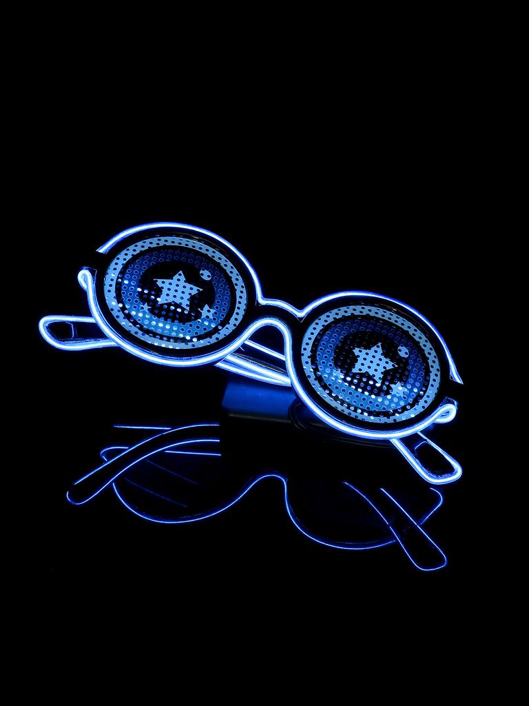 Wireless EL luminous disco glasses luminous LED online celebrity sunglasses pixel KTV bar atmosphere concert flash