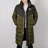 Nike Logo Print Stand Collar Long Down Jacket Men Outerwear Green AA8854-355