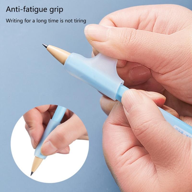 Student Mechanical Pencil Slip Resistant Silicones Grip, Posture Correction Automatic Pencil Twist Action for Student