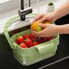 Multi-purpose Draining Container Hanging Sink Drain Basket, Foldable Stretchable Kitchen Colander, Space Saving Food Portable Dish Drying Rack