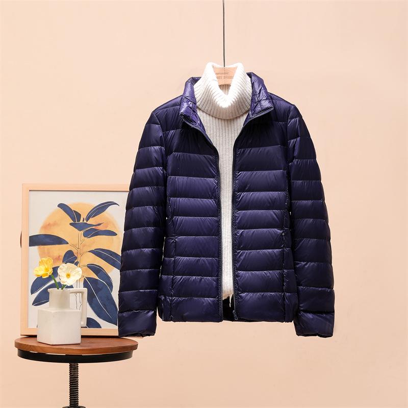 

Легкое зимнее пальто из хлопкового пуха больших размеров для женщин - короткая и теплая куртка для мам среднего и пожилого возраста 2XL