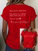 ilstile Womens Mental Health Print Femboy tshirt Short Sleeve O Neck Summer Black Red Blue Tops Casual Tees New Arrival