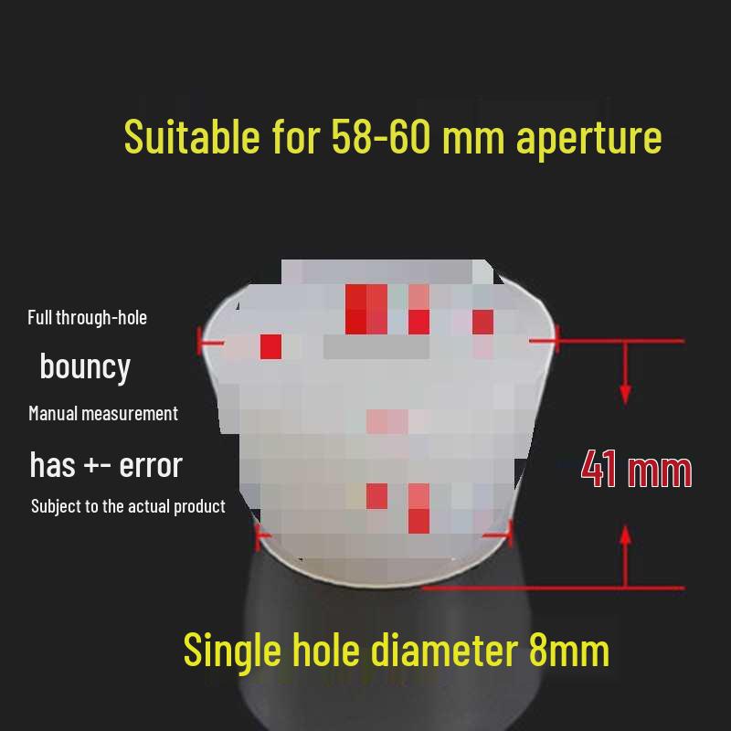 Silicone Rubber Seal Plug for Test Tubes & Drains with Hole