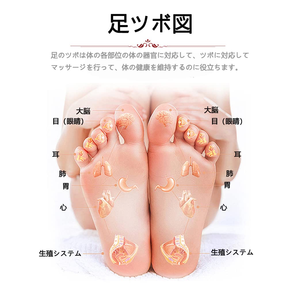 Foot Reflexology Socks Foot Reflexology Socks for Men and White [GCJP] [Japanese Instructions] Women, (Sizes 22.5cm - 24.5cm)