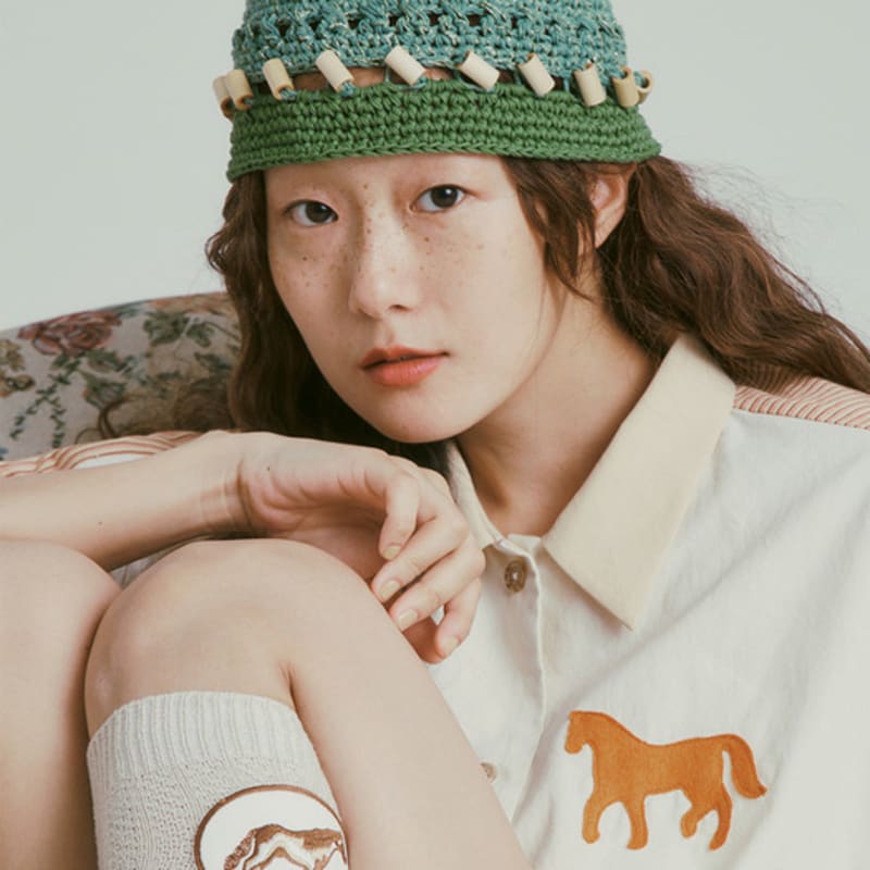 

MISU A BARBE Шерстяная шапка-бини МЯТНЫЙ FREE