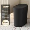 Papelera Lateral Estrecha con Tapa Cubos de Basura Tipo Pulsador Colores Sólidos Puede Botes de Basura DIY Cubo de Basura de Cocina Cubos para Baño del Hogar
