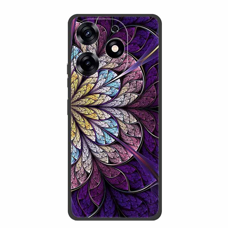 For Infinix Smart 8 Plus Case Luxury Soft Silicone TPU Phone Cases Cover For Infinix Smart8 Plus Protective Flower Painted Coque