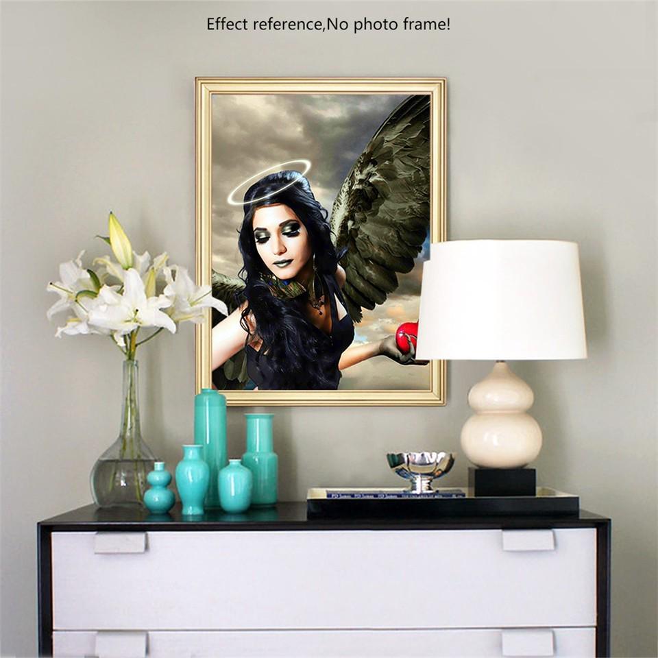 Cross Stitch Rhinestones Portrait 5D DIY Diamond Painting Woman Mosaic Full Round Diamond Embroidery