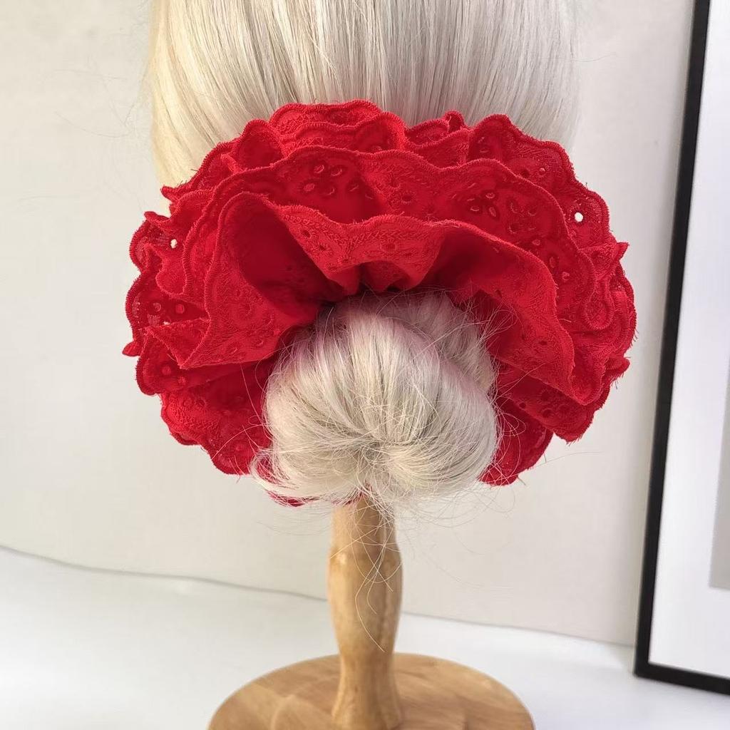Lolita Lace Scrunchies Four Layer Ponytail Holder Hair Ties Elastic Hair Rope For Women Girls Hair Accessories