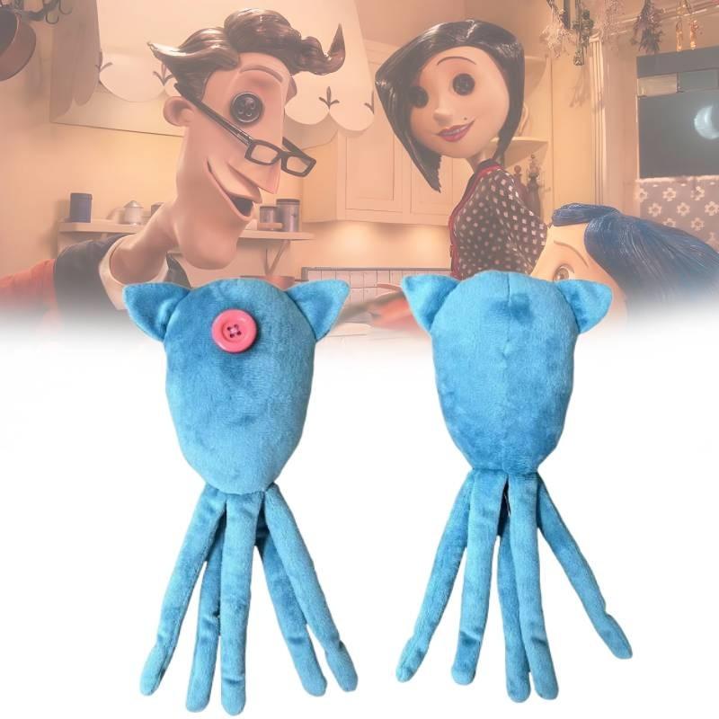 Entzückende Coraline Tintenfisch Plüschpuppe mit weichem Kristall-Samtmaterial für Kinder