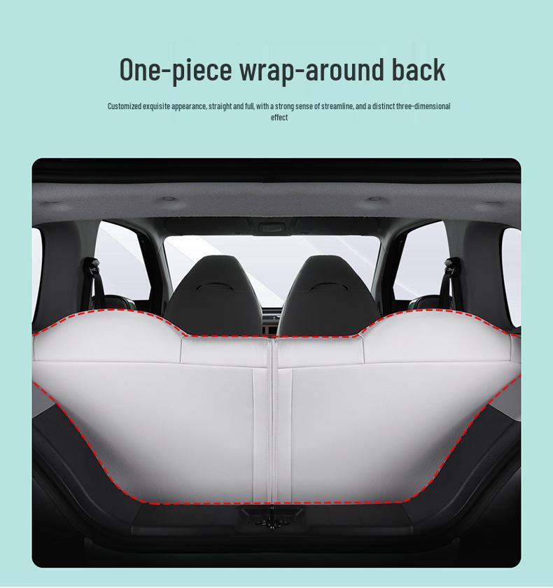 QQ Ice Silk Car Seat Cushion - Cute Cartoon Full Surround Seat Cover for Chery New Energy Sports Version