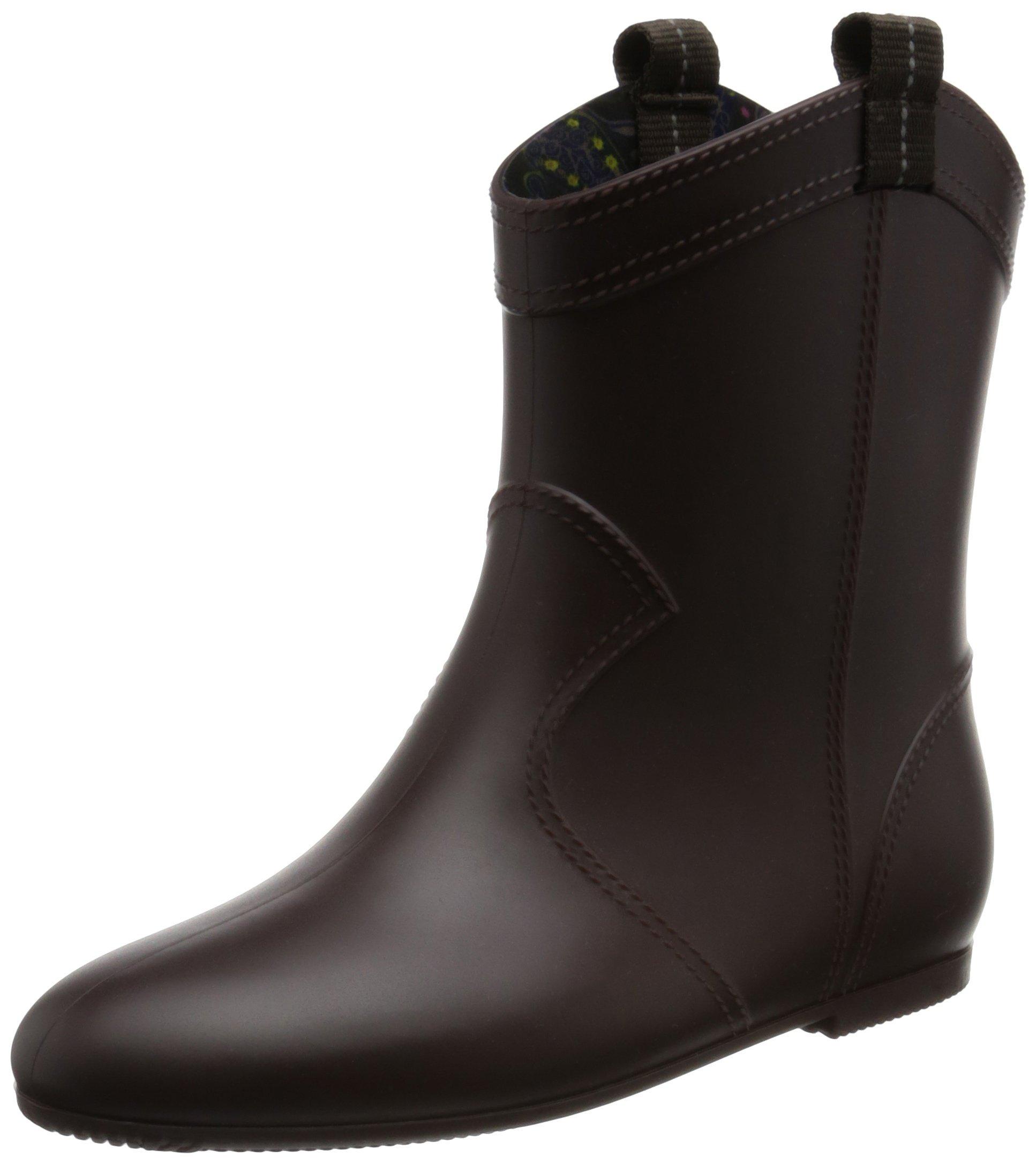 

Montfreur LB8127 Brown Rain Boots with 2cm Sizes Women s Heel, 24.5cm-25.0cm