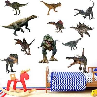 Cartoon Jurassic Dinosaur Wall Stickers for Living Rooms Children's Play Room Bedroom Decoration Wall Art Decals