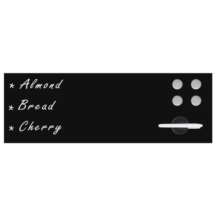 VidaXL Magnetic Wall-Mounted Glass Chalkboard 60 X 20 Cm