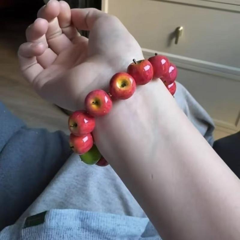 Bracciale di Natale Mela Portafortuna ad Alto Rapporto Qualità-Prezzo che Collega Dolce Frutto Creatività con Una Catena di Buona Fortuna Lungo il Percorso